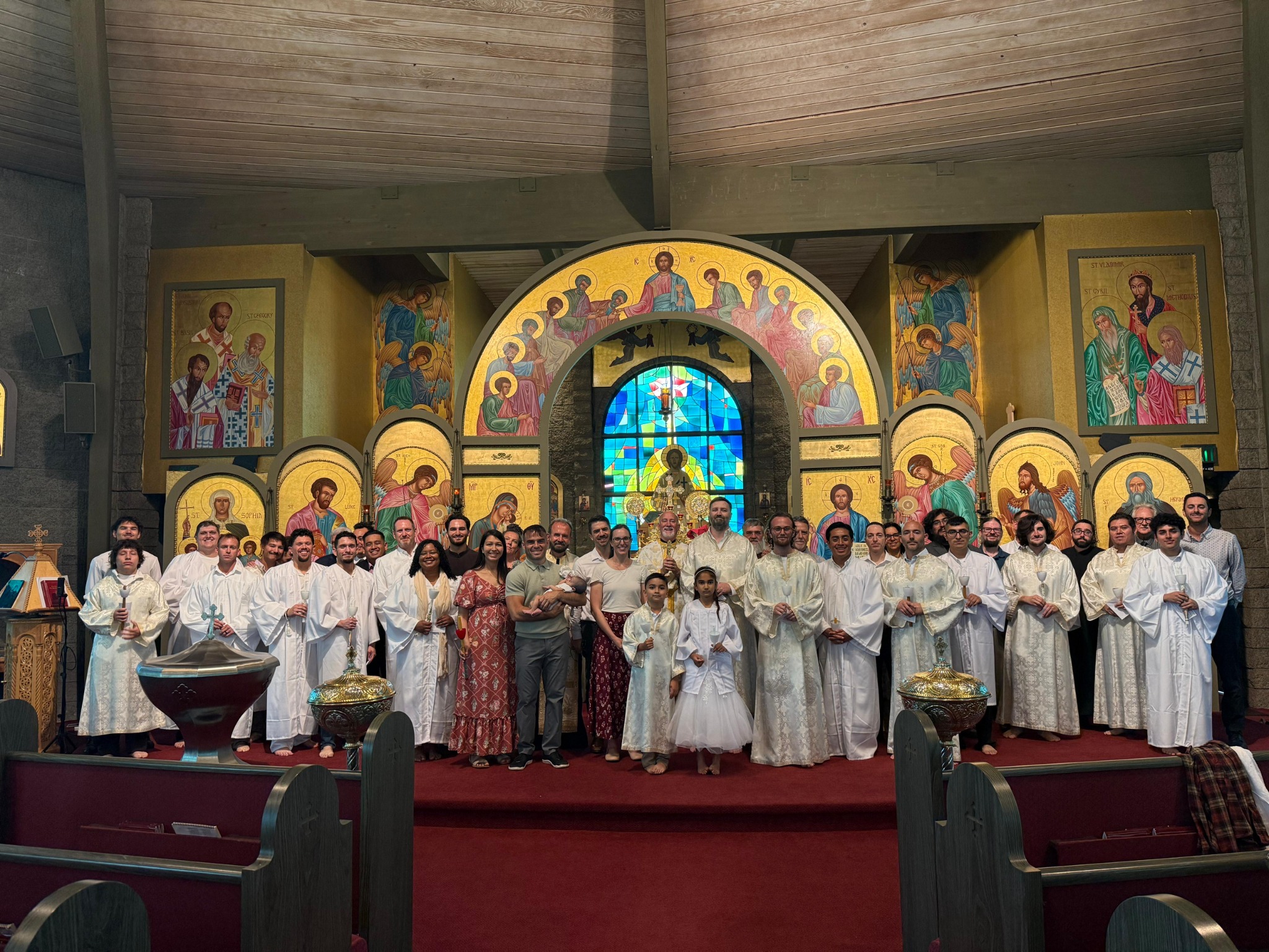 St. Luke parishioners gathered in the church
